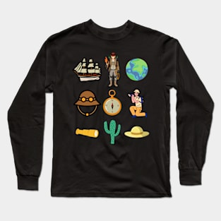 graphic travel design Long Sleeve T-Shirt